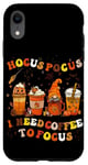 iPhone XR Halloween Coffee Hocus Pocus I Need Coffee To Focus Case