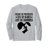 Rescue Save Love, Animal Rescue Dog Cat Lovers Long Sleeve T-Shirt