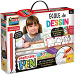 Kit de dessin - LISCIANI - Montessori Pen - École de dessin - Stylo ergonomique - Tableaux effaçables - Activités créatives