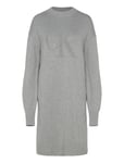 Calvin Klein Jeans Ck Intarsia Loose Sweater Dress Grå