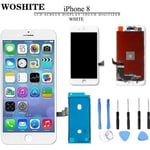 Woshite 4,7" Écran Iphone 8 Blanc Complet+ Lcd Vitre Tactile Sur Chassis + Outils