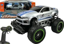 Lean Sport Remote Control Car R/C High Wheels Sølv