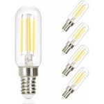 E14 led blanc froid Ampoules Vintage - T25 led Ampoule 6000K E14 Ampoules 4W Lampe à économie d'énergie Light Bulbs Edison Filament Hotte Verre 360°