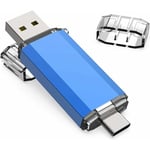 Clé usb Type c 64 Go usb 3.0 Cle usb 64GB 2 en 1 Clef Memory Stick otg Flash Drive 64 Giga 3.1 u Disque Porte Clé Haute Vitesse Imperméable Double