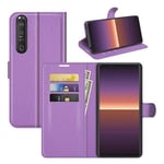 Sony Xperia 1 Iii      PU Wallet Case    [Purple]