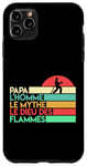 Coque pour iPhone 11 Pro Max Fete des peres humour caserne pompiers papa de garde feu