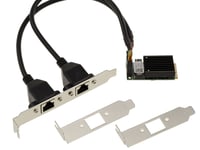 Mini Pcie - 2 Ports LAN Gigabit Ethernet RJ45 on Cables- Intel I350