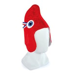 Doudou et Compagnie - Bonnet Phryge Mascotte Officiel des Jeux Olympiques et Paralympiques De Paris 2024 - Rouge - Taille L - Pour les Adultes - JO2432