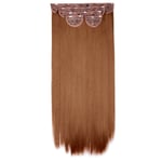 LullaBellz Super Thick 22  5 Piece Straight Clip In Extensions (Various Shades) - Mixed Auburn