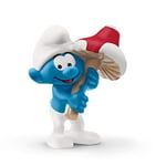 SCHLEICH- Figurine Schtroumpf avec Porte-Bonheur The Smurfs, 20819, Multicolore