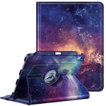 FINTIE Coque pour iPad 10ème Génération 2022 10.9 Pouces - [Rangement de Stylet] Housse Rotative à 360° Étui Veille/Réveil Automatique Protection iPad 10 2022, Galaxie