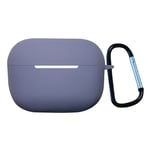 Apple Airpods Pro 2. Generation (2022) Silikonskydd m. Karabinhage - Lavendel Grå