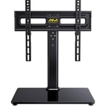 Alphamount Universal Swivel TV Stand,Table Top TV Stand for Most 32''-60'' LCD LED OLED TVs, Height Adjustable TV Base Stand, Holds up to 88 pounds, Max VESA 400x400mm