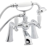 Deva Georgian Pillar Mounted Bath Shower Mixer Tap - Chrome