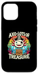 Coque pour iPhone 12/12 Pro Costume de pirate au trésor d'axolotl fantaisiste