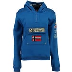 Geographical Norway Sweat à capuche pour homme à manches longues modèle GYMCLASS, Bleu électrique, L