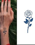 Blue Rose (Fake Tattoo)