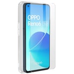 Cover for Oppo Reno 6 5G Silicone Soft tempered Glass 9H clear