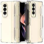 ARAREE Nukin Coque 360 P pour Galaxy Z Fold 4 - Emplacement pour Stylo S, Protection de charnière, Coque intégrale légère, Coque Rigide Transparente