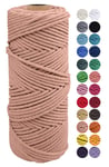 JeogYong Macrame Cord 2mm x 100m, Macrame Rope Natural Cotton Cord DIY Craft Coloured String 4-ply Piping Cord Yarn for Wall Hangings, Plant Hangers, Gift Wrapping, Home Decorations (Brick red)