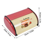 (Red)Metal Bread Box For Kitchen Countertop Large Capacity Bread Bin Holder G HG