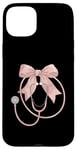 iPhone 15 Plus Pink Nurse Coquette Bow Stethoscope Nursing Medical Doctor Case