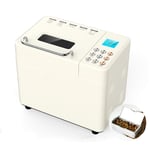Multifunction Bread Maker Machine with Ice Cream Function,25 Programs, 3 Crust Colors, 15 Hours Delay Timer, 1 Hour Keep Warm, 550W