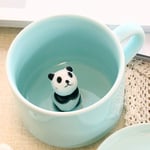 DUKAILIN Espresso Cups Ceramic Cup Coffee Mug 3D Milk Cup with Animal Cute Cartoon Panda Rabbit Tee Cup Heat Resistant Celadon Cup