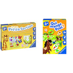 Ravensburger - Mes Jeux de Petite Section - Jeu Educatif - 1ère année de Maternelle - A partir de 3 Ans- 1 Joueur ou Plus & Jeu Educatif- Qui Mange Quoi ?- Découverte des Animaux- A partir de 3 Ans