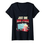 Womens Just One More Episode – Funny TV Series and Movie Lover V-Neck T-Shirt