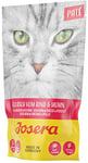 JOSERA Pâtée goulash de bœuf & poulet (16 x 85 g) | Sachets fraicheur pour chat avec de l'huile de saumon | Sans céréales | Nourriture humide Super Premium pour chat adulte | Lot de 16