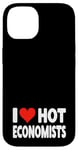 Coque pour iPhone 14 I Love Hot Economists Heart – Husband Micro Marco Economics