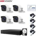 Video surveillance kit dvr 4 canaux 4 cameras 2 mpx hd 1 tb - Hikvision