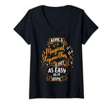 Womens Magical Stepmother Funny Stepmom V-Neck T-Shirt