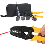 5 Die Wire Crimpers Ratcheting Terminal Crimping Pliers Wire Cable Stripper Tool