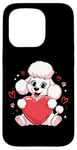 iPhone 15 Pro Cute Poodle Love Heart Valentines Day Poodle Lover Case