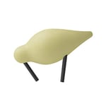 Normann Copenhagen Shorebird 100212 Oiseau en Bois de Couleur Jaune Clair 7,5 x 11,5 x 4,5 cm