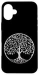 Coque pour iPhone 16 Plus Design minimaliste bohème arbre de vie | Cercle d'art de la nature