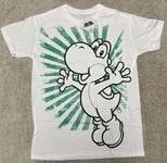 Official Super Mario Yoshi Short Sleeved  T-shirt White/green Large L BRAND NEW