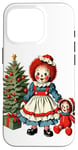 Coque pour iPhone 16 Pro Raggedy Ann Obtient une poupée jouet le jour de Noël