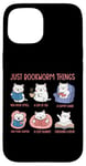 Coque pour iPhone 15 Just Bookworm Things Adorable chat pour amoureux de la lecture