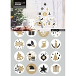 Draeger - Stickers Fenêtre - Adhésifs Déco pour égayer Vos fenêtres - Stickers Noël en polypropylène - 1 Planche 24 x 36 de 23 décorations Boules de Noël à Paillettes