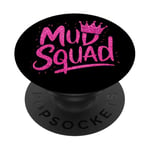 Women Mud Run Squad Girls Muddy Mudding Running Team ATV PopSockets Adhesive PopGrip