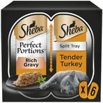 Sheba Perfect Portions Cat Food Tray with Turkey Chunks in Gravy (pack of 8)