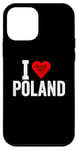 iPhone 12 mini Funny Design Retro I Love Poland with a Red Heart Case