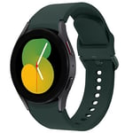 EMIOBAND Bracelet Compatible pour Samsung Galaxy Watch 5 40mm 44mm/Galaxy Watch 5 Pro 45mm,Bracelet Sport en Silicone pour Samsung Galaxy Watch 4 44mm 40mm/Watch 4 Classic 46mm 42mm(Officiel Vert