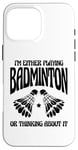 Coque pour iPhone 16 Pro Max Raquette de volant de badminton Mom