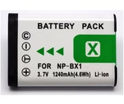 NP-BX1, NPBX1 High Power Plus+ 1240mAh Replacement Lithium Li-on Digital Camera Battery for Sony RX1