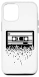 Coque pour iPhone 12/12 Pro Cassette art musique cassette art rétro vintage musique