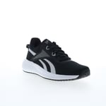 Reebok Lite Plus 3 Womens Black Canvas Lace Up Lifestyle Trainers Shoes